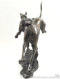 Animal Crackers 'the Winner' Two Racing Greyhounds Figurine In Solid Cold Cast Bronze Designed By David Geenty - thumbnail 6