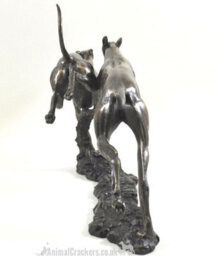 Animal Crackers 'the Winner' Two Racing Greyhounds Figurine In Solid Cold Cast Bronze Designed By David Geenty - thumbnail 5