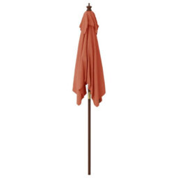 Berkfield Garden Parasol With Wooden Pole Terracotta 198X198X231 Cm - thumbnail 4
