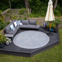 Apollo 270Cm Round Indoor And Outdoor Rug In Prussian Blue - thumbnail 2