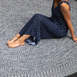 Apollo 270Cm Round Indoor And Outdoor Rug In Prussian Blue - thumbnail 3