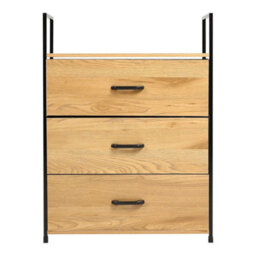 3-Drawer Fabric Chest Storage Dresser Cabinet Furniture - thumbnail 1