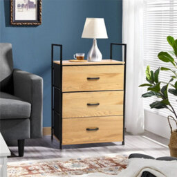 3-Drawer Fabric Chest Storage Dresser Cabinet Furniture - thumbnail 5