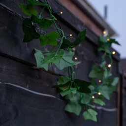 Gardenwize 2 Metre 20 Led Solar Powered Outdoor Ivy Leaf String Lights Fence Wall Decking Patio Decorative Lights - thumbnail 1