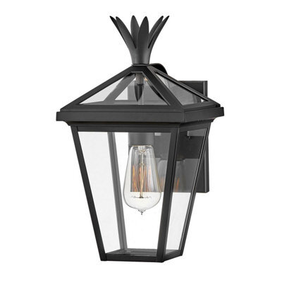 Luminosa Lighting Elstead Palma 1 Light Small Outdoor Wall Lantern Black Ip44 - image 1