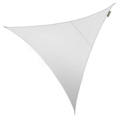 Kookaburra 2M Triangle Water Resistant Polar White Garden Patio Sun Shade Sail Canopy 96.5% Uv Block With Free Rope - image 1
