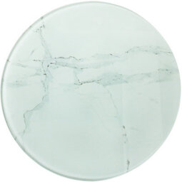 Belofay 50Cm White Marble Round Glass Table Top 8mm Tempered Glass Flat Polished Edge - thumbnail 1