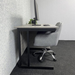 Kosy Koala Grey Office Desk With Grey Velvet Chair Wooden Room Furniture - thumbnail 5