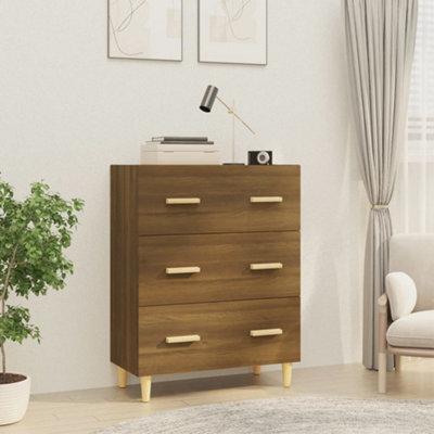 Berkfield Sideboard Brown Oak 70X34X90 Cm Engineered Wood - image 1