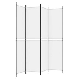 Berkfield 4-Panel Room Divider White 200X220 Cm Fabric - thumbnail 5