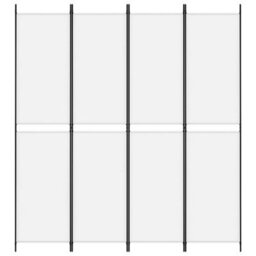 Berkfield 4-Panel Room Divider White 200X220 Cm Fabric - thumbnail 3