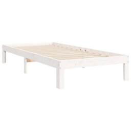 Berkfield Bed Frame With Headboard White 90X200 Cm Solid Wood - thumbnail 8