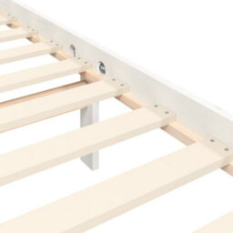 Berkfield Bed Frame With Headboard White 90X200 Cm Solid Wood - thumbnail 9