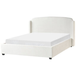 Beliani Ottoman Bed Fabric Bernay 160 X 200 Cm (Eu King Size) Off-White - thumbnail 4