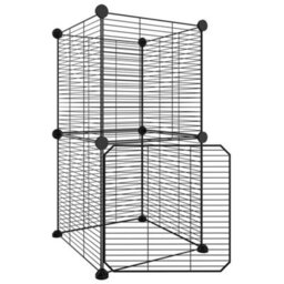 Walplus 8-Panel Pet Cage With Door Black 35X35 Cm Steel - thumbnail 2
