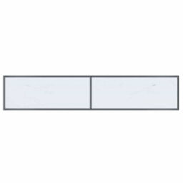 Berkfield Stylish Console Table White 180X35X75.5 Cm Tempered Glass - thumbnail 5