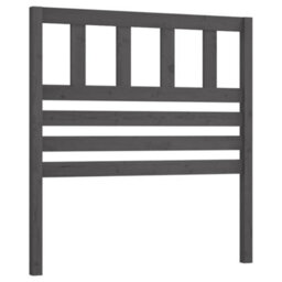 Berkfield Bed Headboard Grey 81X4X100 Cm Solid Wood Pine - thumbnail 2