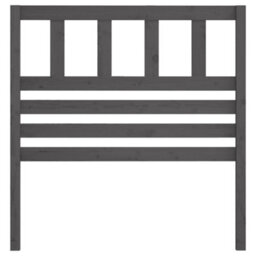 Berkfield Bed Headboard Grey 81X4X100 Cm Solid Wood Pine - thumbnail 4