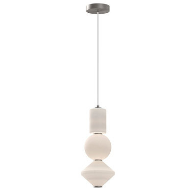 Luminosa Lighting Elstead Alora Mood Bijou Led Slim Pendant Ceiling Light Contemporary Brushed Nickel 3000K - image 1