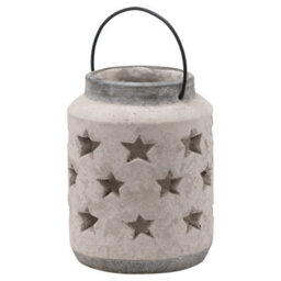 Hill Interiors Bloomville Stone Star Candle Lantern Stone (23Cm X 18Cm X 18Cm) - thumbnail 2