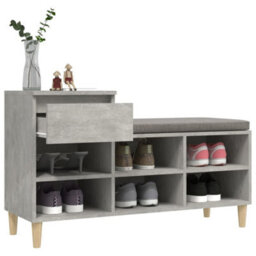 Berkfield Shoe Cabinet Concrete Grey 102X36X60 Cm Engineered Wood - thumbnail 5