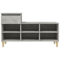 Berkfield Shoe Cabinet Concrete Grey 102X36X60 Cm Engineered Wood - thumbnail 6