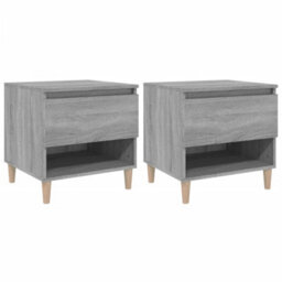 Berkfield Bedside Tables 2 Pcs Grey Sonoma 50X46X50 Engineered Wood - thumbnail 2