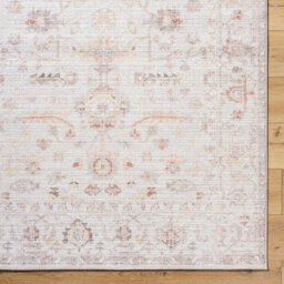 Livabliss Our Pnw Home Spokane-Vintage Ivory Pink Yellow Traditional Boho Living Dining Bedroom Rug 117 X 170 Cm Easy Care, Non Shedding - thumbnail 7