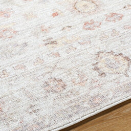 Livabliss Our Pnw Home Spokane-Vintage Ivory Pink Yellow Traditional Boho Living Dining Bedroom Rug 117 X 170 Cm Easy Care, Non Shedding - thumbnail 3