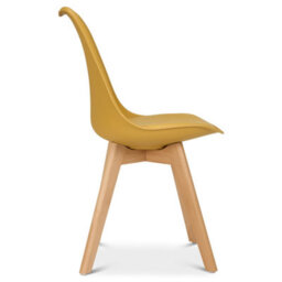 Bravich Rocco Tulip Dining Chair - Mustard - Set Of 2 - thumbnail 4