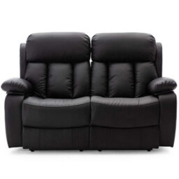 More4Homes Chester Electric High Back Luxury Bond Grade Leather Recliner 2 Seater Sofa (Black) - thumbnail 3