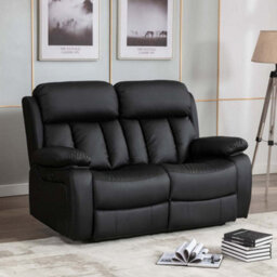 More4Homes Chester Electric High Back Luxury Bond Grade Leather Recliner 2 Seater Sofa (Black) - thumbnail 7