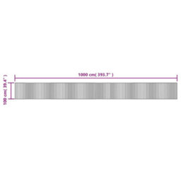 Walplus Rug Rectangular Grey100X1000 Cm Bamboo - thumbnail 8