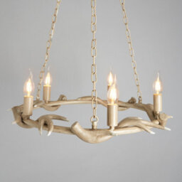 Litecraft Rein Natural Antler 5 Light Chandelier - thumbnail 3