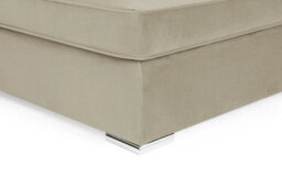 Belgravia Beige Velvet Fabric Corner U Shape Sofa - thumbnail 5