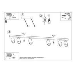 Luminosa Lighting Luminosa Berg Ceiling 6 Spotlight Bar, Natural Wood, 120Cm - thumbnail 5