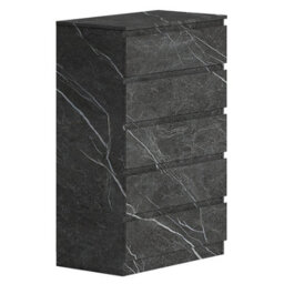 Zita Grey Marble Effect 5 Drawer Chest - Modern Storage Unit, (L) 40Cm X (W) 70Cm X (H) 107Cm, Stylish Bedroom Storage - thumbnail 4