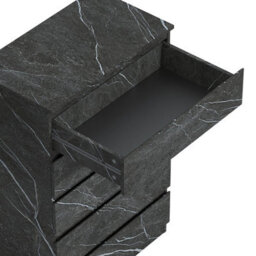 Zita Grey Marble Effect 5 Drawer Chest - Modern Storage Unit, (L) 40Cm X (W) 70Cm X (H) 107Cm, Stylish Bedroom Storage - thumbnail 7