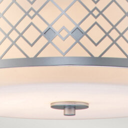 Luminosa Lighting Elstead Ziggy 2 Light Cylindrical Pendant Ceiling Light, Lacquered Silver - thumbnail 4