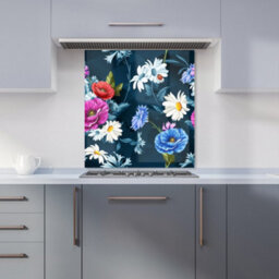 Warren Reed Designer Poppy Flowers With Chamomile Premium Glass Kitchen Splashback W600mm X H650mm - thumbnail 6