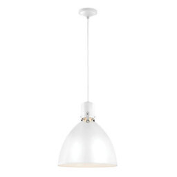 Luminosa Lighting Elstead Brynne Led 1 Light Medium Dome Ceiling Pendant Chrome, Brushed Steel