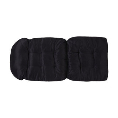 Darphe Black Water Repellent Outdoor Chair Cushion With Secure Straps - image 1