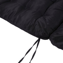 Darphe Black Water Repellent Outdoor Chair Cushion With Secure Straps - thumbnail 5