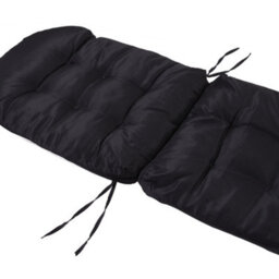 Darphe Black Water Repellent Outdoor Chair Cushion With Secure Straps - thumbnail 4