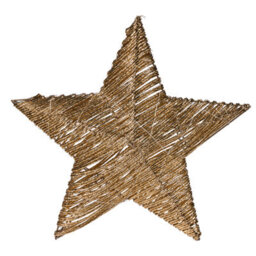 Beliani Set Of 2 Christmas Decorations Led Hampen Star 24/30 Cm Gold - thumbnail 7