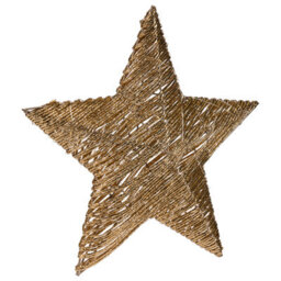 Beliani Set Of 2 Christmas Decorations Led Hampen Star 24/30 Cm Gold - thumbnail 6