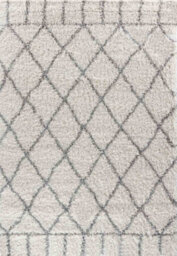 Moroccan Berber Shaggy Rugs Living Room Diamond Design Light Cream 160X230 Cm - thumbnail 3