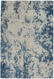 Grey Blue Rug, 10mm Thick Abstract Rug, Stain-Resistant Modern Luxurious Rug For Bedroom, & Diningroom-120Cm X 180Cm - thumbnail 1