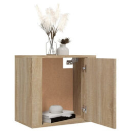 Berkfield Elegant Wall-Mounted Bedside Cabinets 2 Pcs Sonoma Oak 50X30X47 Cm - thumbnail 4