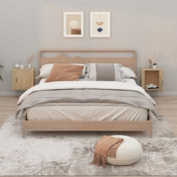 Berkfield Elegant Wall-Mounted Bedside Cabinets 2 Pcs Sonoma Oak 50X30X47 Cm - thumbnail 2